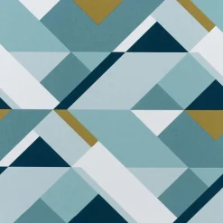 Carta da parati geometrica azzurra