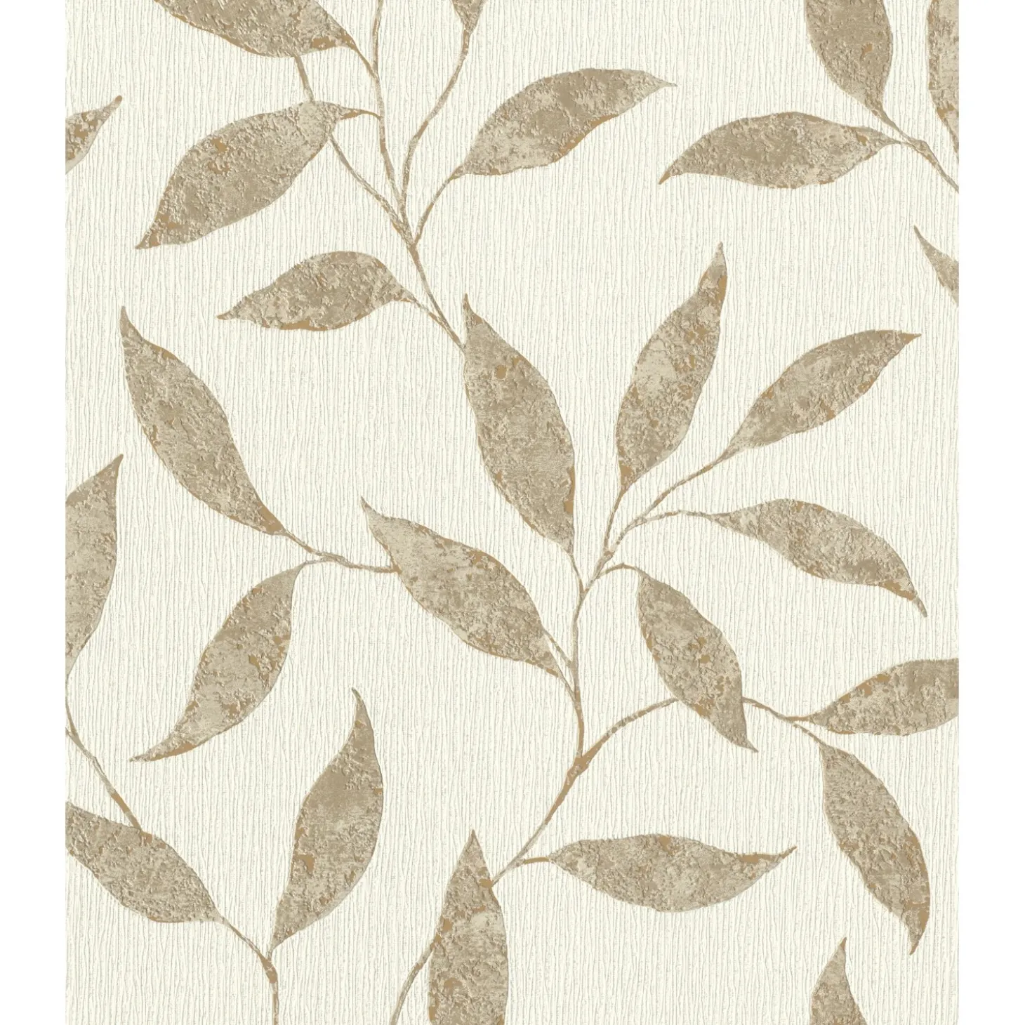 Carta da parati TNT Rasch foglie beige e oro 10,05x0,53 m