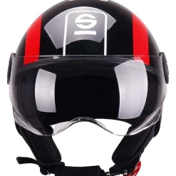 Casco moto Demi Jet Sparco SP601 nero/rosso L