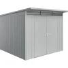 Casetta da giardino Biohort AvantGarde sp 0,5 mm 260x300x218 cm argento 2 batt.