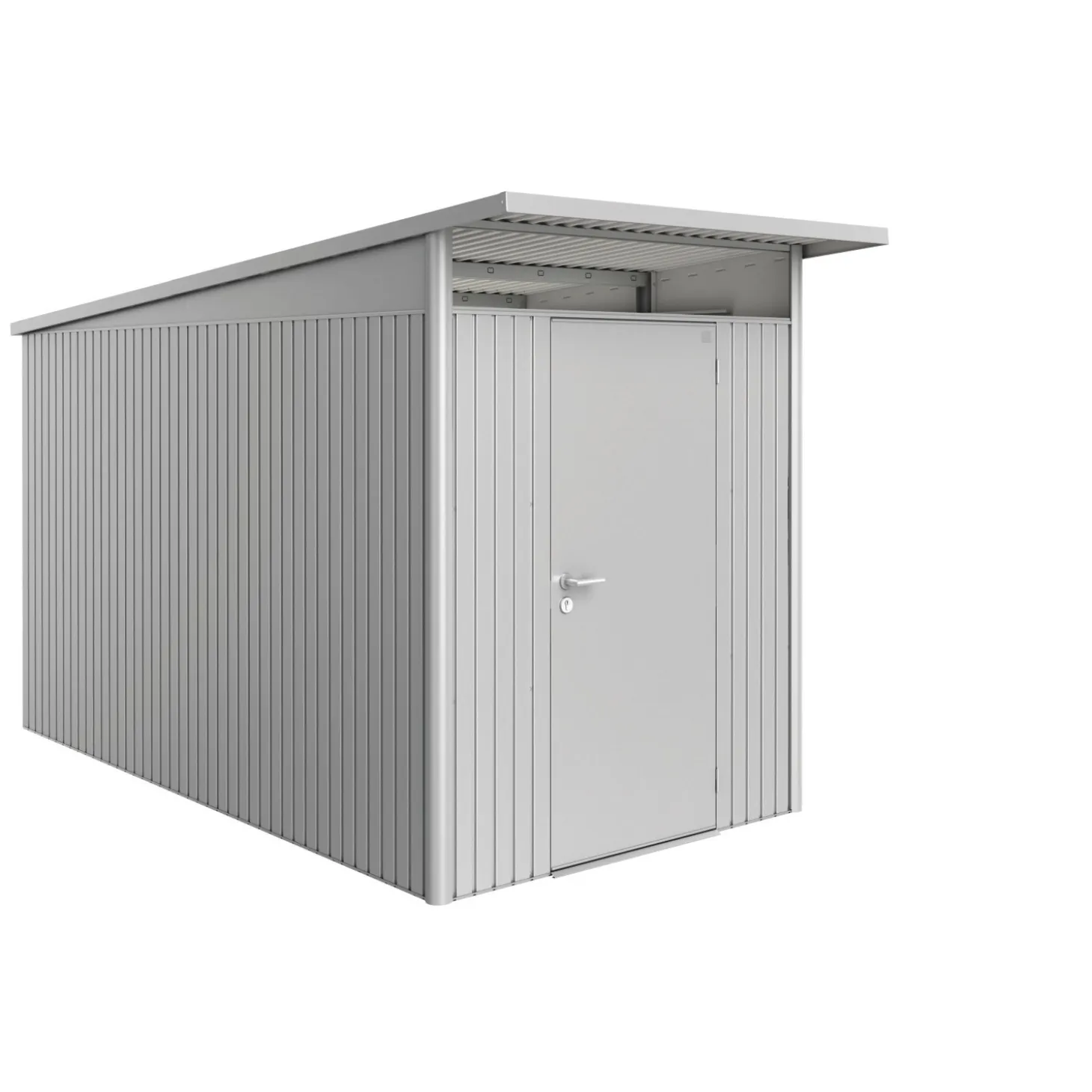 Casetta da giardino Biohort AvantGarde sp 0,5 mm 180x380x222 cm argento standard