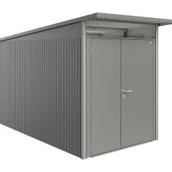 Casetta da giardino Biohort AvantGarde sp 0,5 mm 180x380x222 cm quarzo 2 batt.