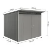 Casetta da giardino Biohort AvantGarde sp 0,5 mm 260x260x218 cm quarzo 2 batt.