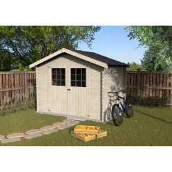 Casetta da giardino in legno Flosova sp 28 mm H232xL317xP213 cm