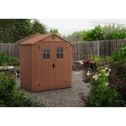 Casetta da giardino in resina Keter Darwin 6x4 sp. 16 mm marrone 2,3 m²