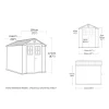 Casetta in plastica Keter Darwin 6x8 verde 4,5 m²