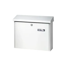 Cassetta postale in acciaio Burg Wächter Journal 5867 bianco