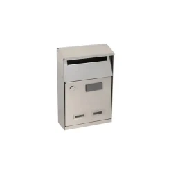 Cassetta postale in acciaio Inox 210x320x90 mm grigio