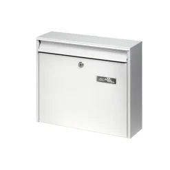 Cassetta postale in acciaio zincato Mail bianco