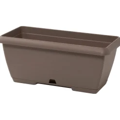 Cassetta Terrae con sottocassetta in plastica 60x20x16,7 cm beige scuro