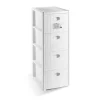 Cassettiera 4 cassetti Elegance Slim Stefanplast 30x40xH80 cm bianca