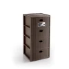 Cassettiera 4 cassetti in plastica Stefanplast Elegance 40x40x80 cm tortora