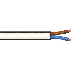 Cavo H03VVH2-F 2x0,75 mm² 50 m bianco