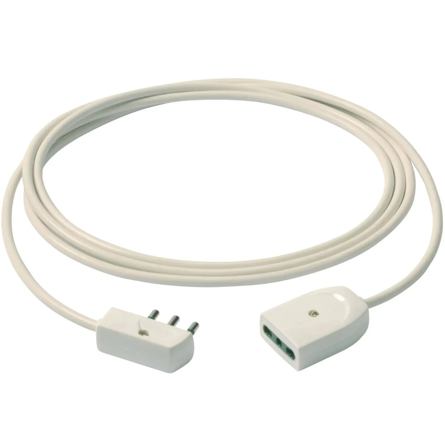 Cavo prolunga Vimar 3G1+spina piatta 5 m bianco