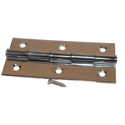 Cerniere strette in acciaio inox con perno fisso 60 mm x 50 mm 2 pz