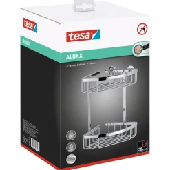 Cesta portaoggetti doccia angolare doppio in alluminio Tesa Aluxx