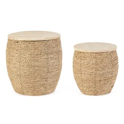 Cesta con coperchio Shakir naturale 2 pz