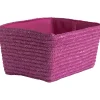 Cestino Hawaii in paglia rosa