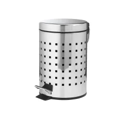 Cestino da bagno Grid in acciaio 3 l cromo