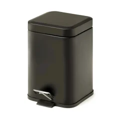 Cestino da bagno in acciaio inox 3 l nero