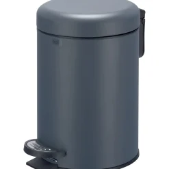 Cestino da bagno in metallo 3 l grigio