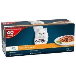 Cibo umido per gatti GOURMET™ Perle Filettini in Salsa 40x80 g