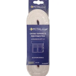 Cintino tapparella per finestra in cotone bianco 22 mm x 5,5 mt 27 gr