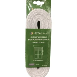 Cintino tapparella per portafinestra in nylon bianco 22 mm x7,5 mt 25 gr