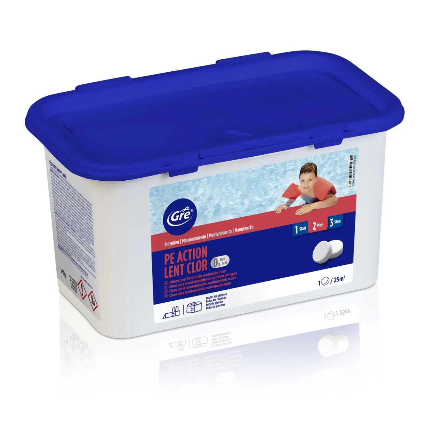 Cloro Lento ZERO BORICO 1 kg tavolette da 250 g