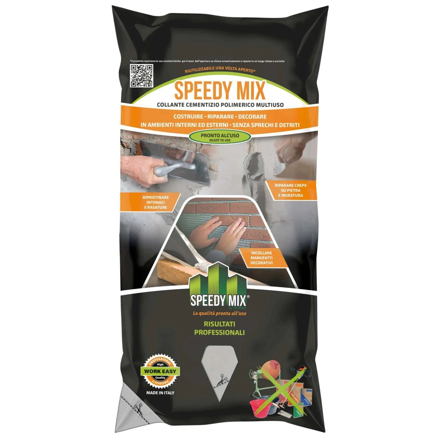 Collante Speedy Mix grigio 3 kg