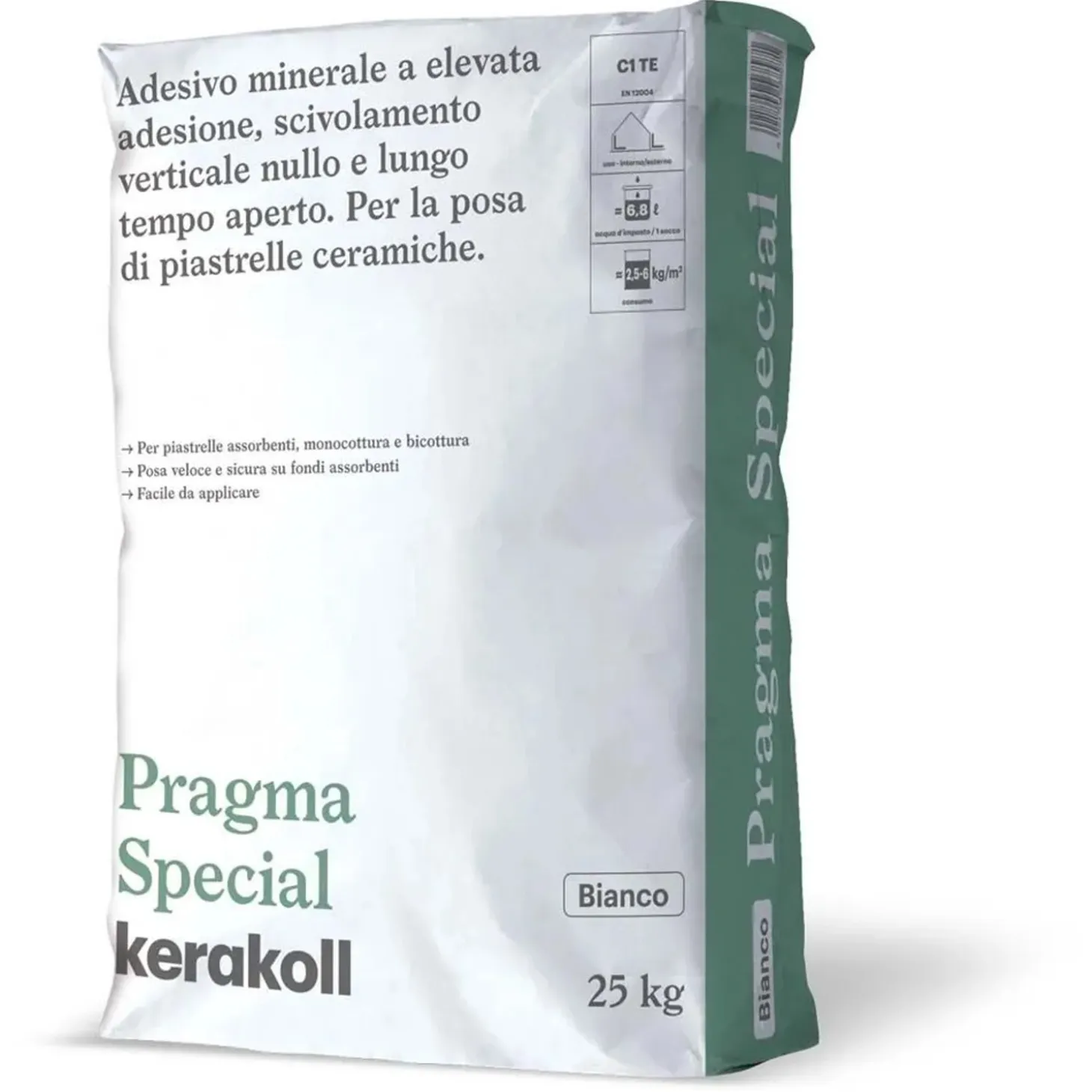 Colla per piastrelle adesivo minerale Special 25 kg bianco