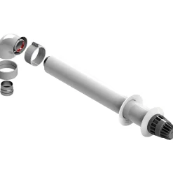 Collettore scarico fumi coassiale Ø 60/100 mm per caldaie e scaldabagni Beretta