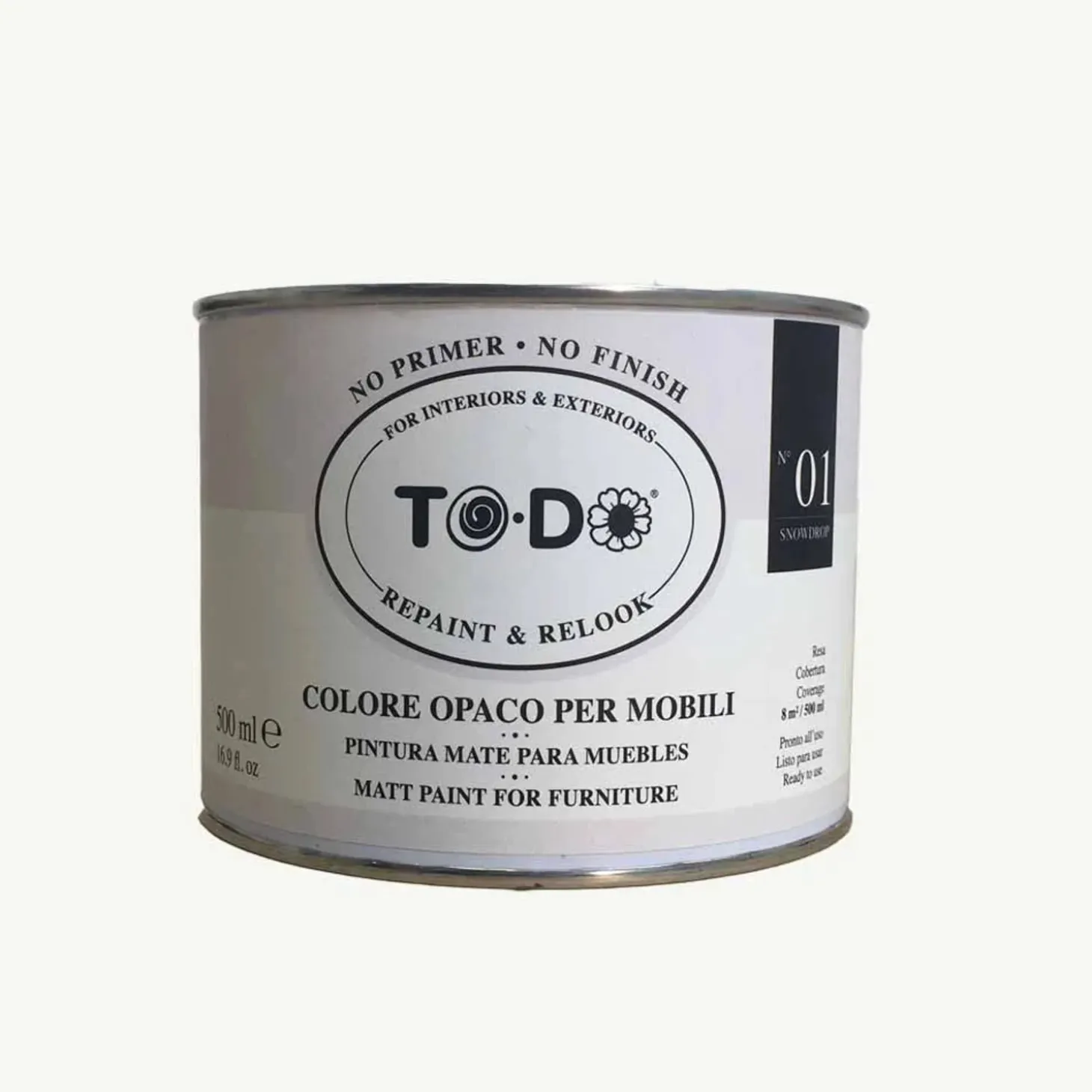 Colore opaco per mobili To-Do n.1 Snowdrop 500 ml