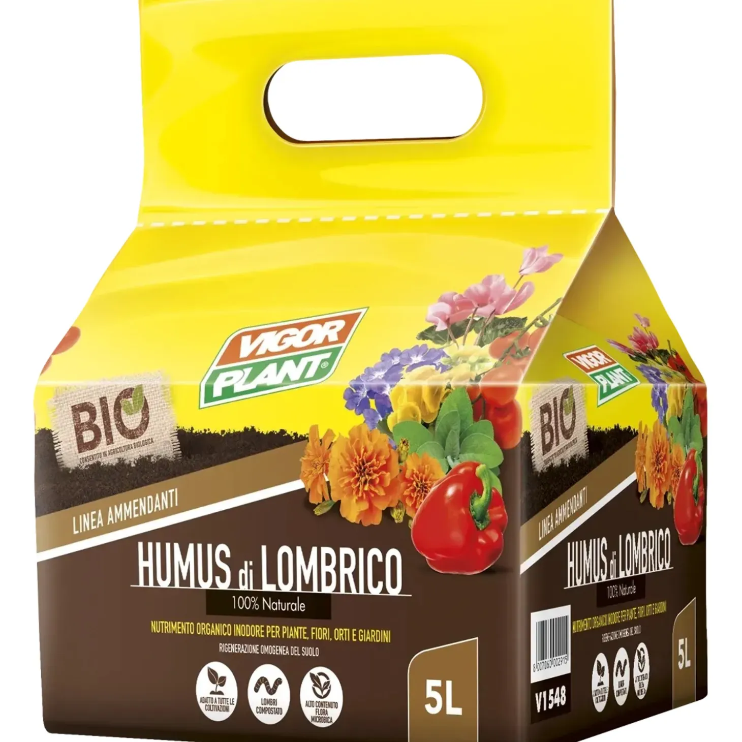 Concime organico humus di lombrico 5 l