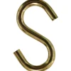 Confezione 15 ganci a S ottonati d. 4 mm