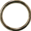 Confezione 3 pezzi anelli saldati nichelati 4 x 30 mm