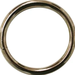 Confezione 3 pezzi anelli saldati nichelati 4 x 30 mm