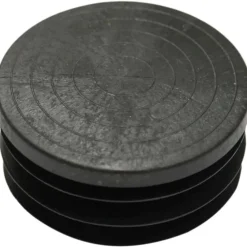 Confezione 1 puntale alettato tondo 60 mm in pvc nero