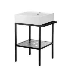 Consolle bagno da terra Madruga Idrostile lavabo 66,5x50 cm nero