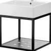 Consolle bagno sospesa Madruga Idrostile lavabo 50x50 cm bianco