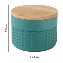 Contenitore bagno Thea in bambù verde naturale