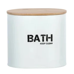 Contenitore bagno Wenko Gara bianco con coperchio
