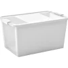 Contenitore in plastica Bi-Box con coperchio L 55x35x28 bianco