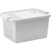 Contenitore in plastica Bi-Box con coperchio S 36,5x26x19 cm bianco