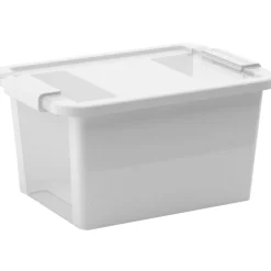 Contenitore in plastica Bi-Box con coperchio S 36,5x26x19 cm bianco