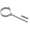 Coppia collari per tubi fumo con tassello Ø 60 mm bianco