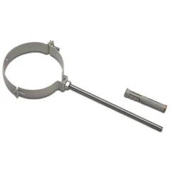 Coppia collari per tubi fumo con tassello Ø 60 mm bianco