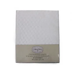 Coprimaterasso in spugna 90x200 cm bianco