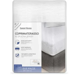 Coprimaterasso matrimoniale bianco 180x200 cm
