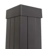 Copripalo in plastica 2 pz 7x7x2,5 cm nero